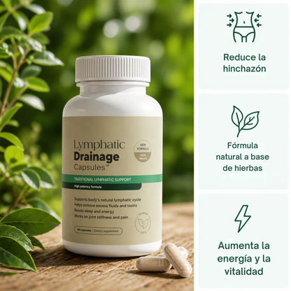 Cápsulas de Drenaje Linfático Natural | Reduce Hinchazón y Retención de Líquidos  |  60 cápsulas