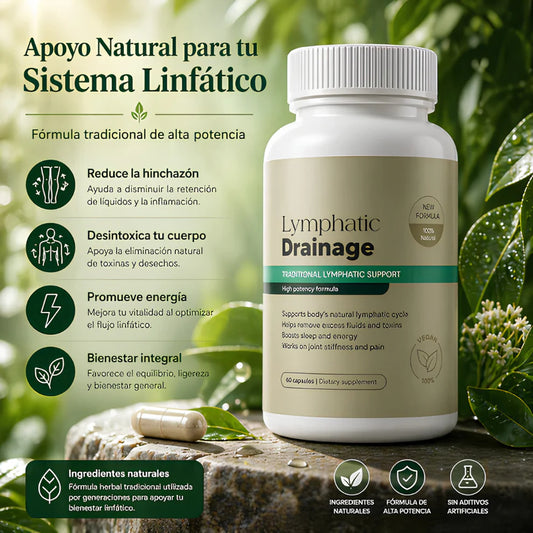 Cápsulas de Drenaje Linfático Natural | Reduce Hinchazón y Retención de Líquidos  |  60 cápsulas