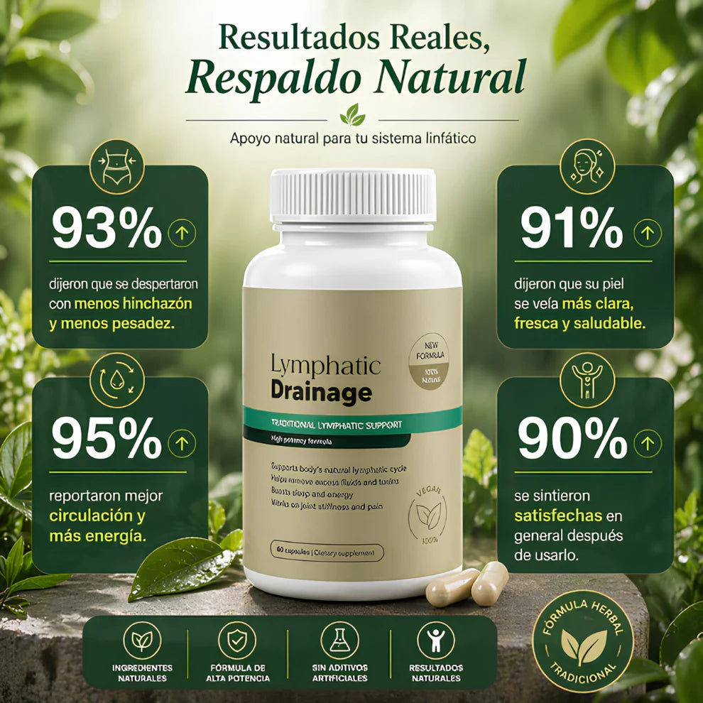 Cápsulas de Drenaje Linfático Natural | Reduce Hinchazón y Retención de Líquidos  |  60 cápsulas