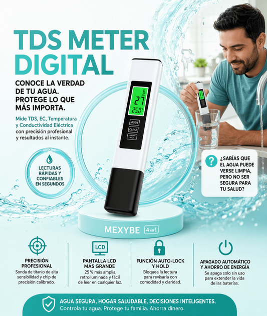 Medidor Digital TDS para Calidad del Agua 💧