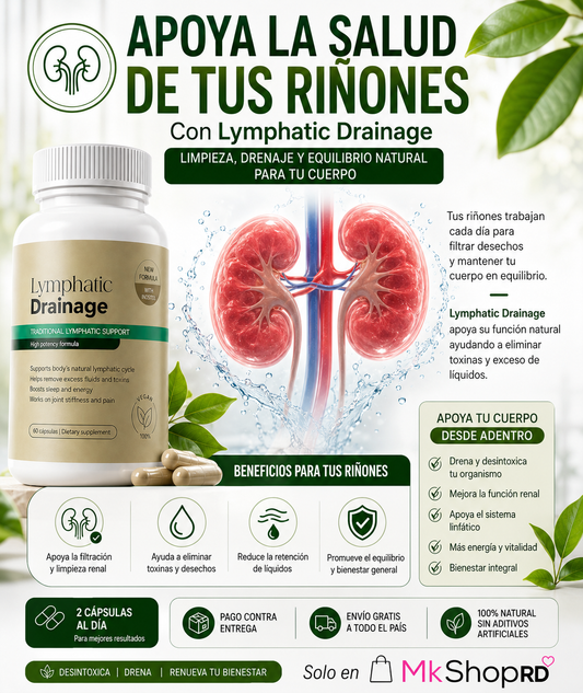 Suplemento Drenaje Linfatico | Reduce Hinchazón y Retención de Líquidos | 60 cápsulas